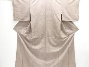 アンティーク　変わり青海波模様手織り紬着物